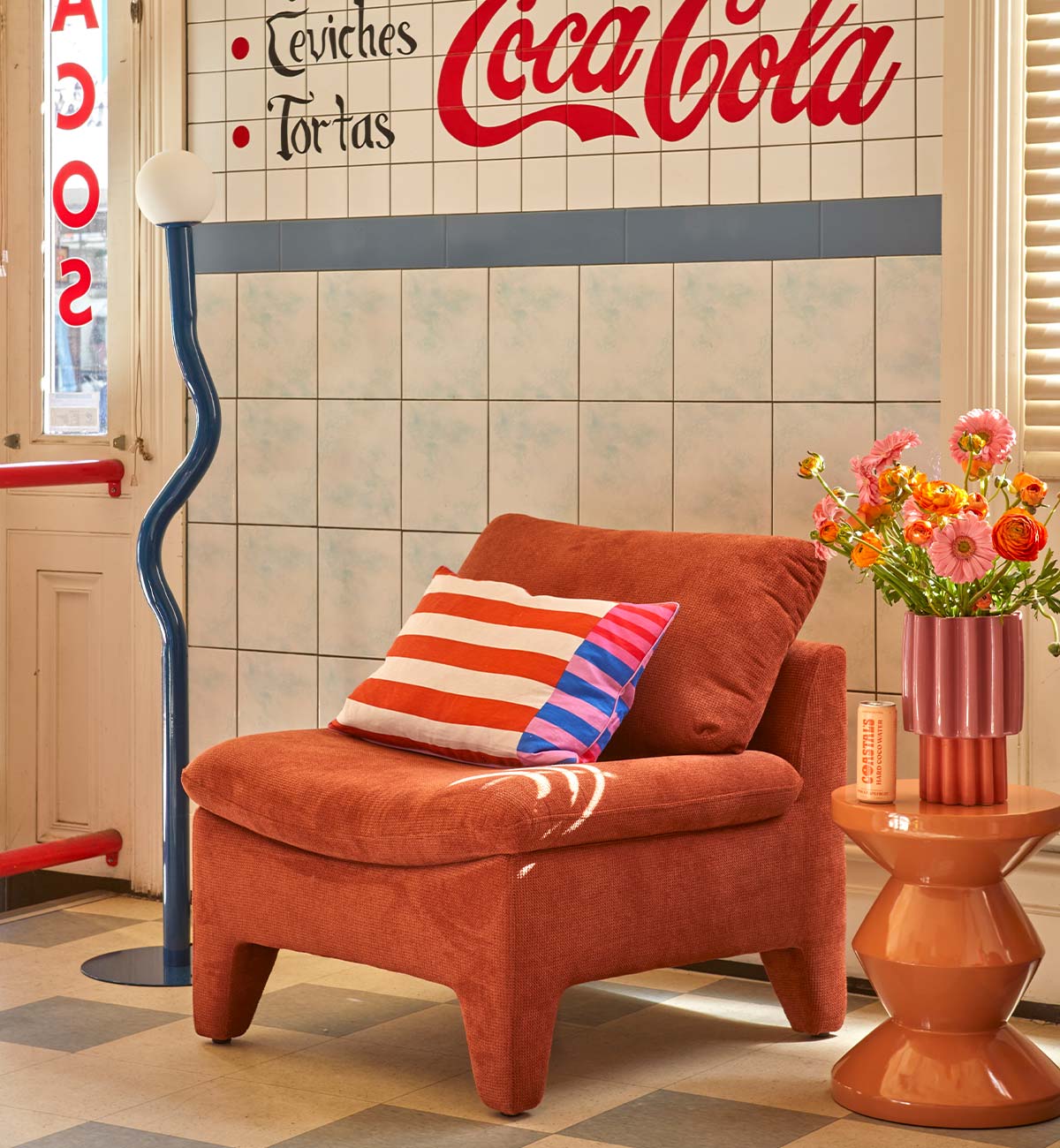 Squiggle Floor Lamp in Cobalt - Image 2