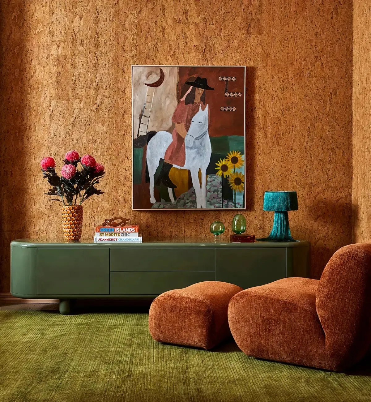 Florence Table Lamp In Emerald - Image 3