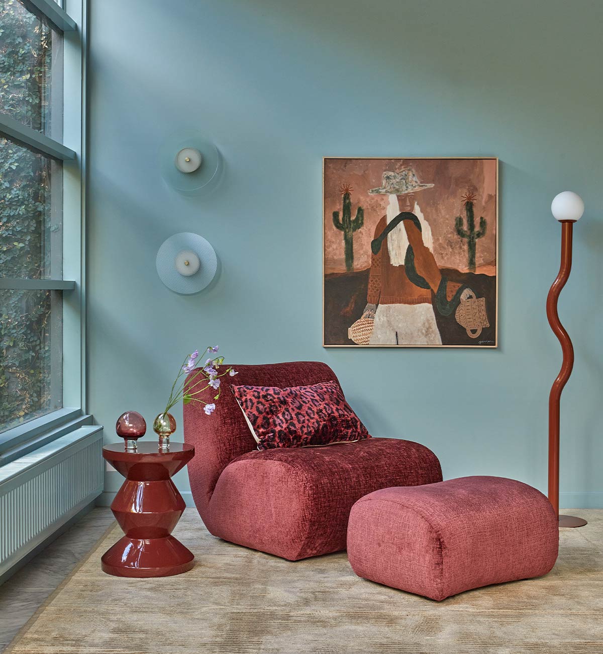 Daydreamer Lounge Chair in Sangria - Image 2