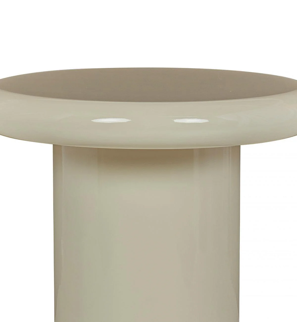 Dot Glossy Side Table In Tofu - Image 3