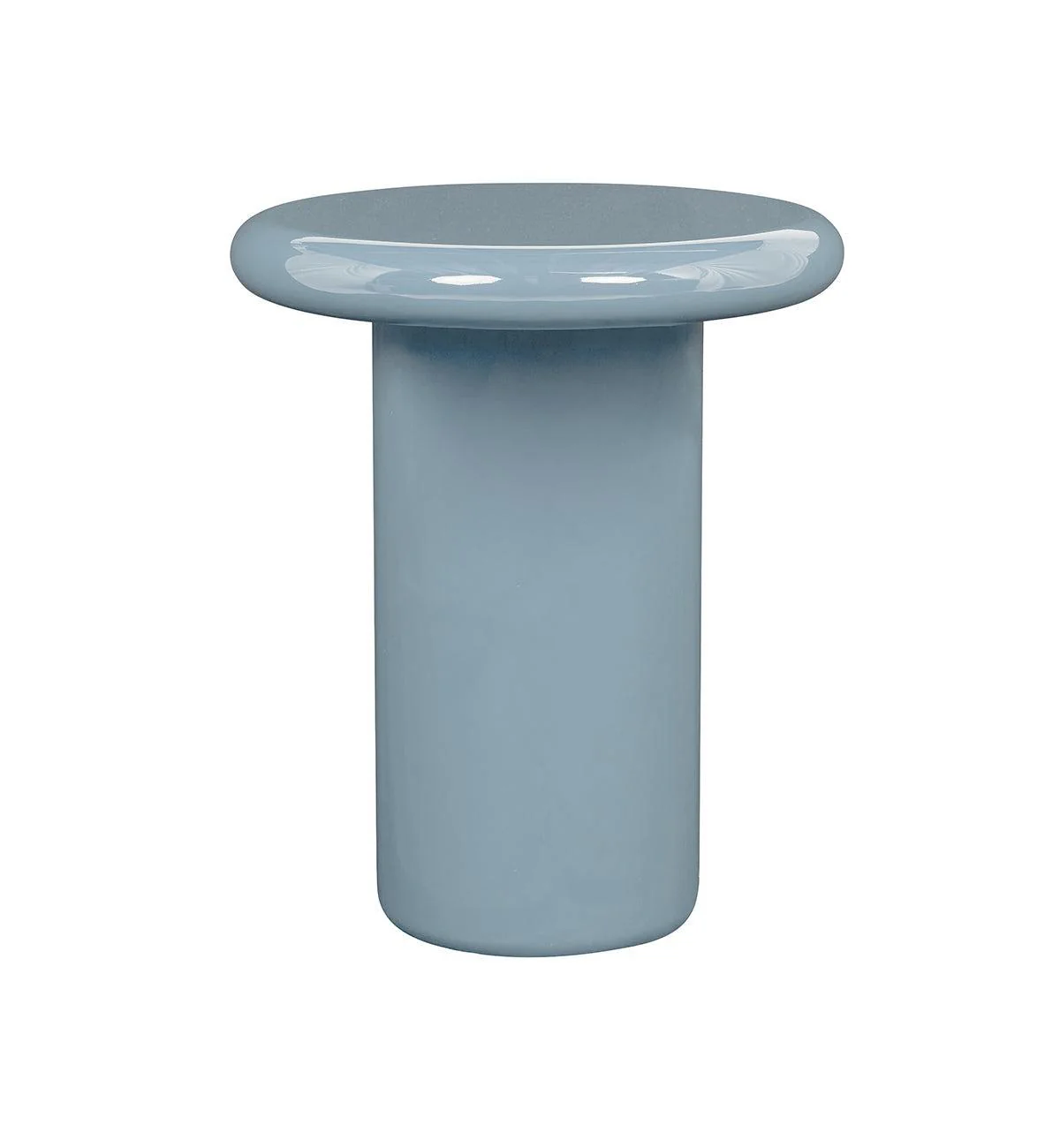 Dot Glossy Side Table in Powder Blue