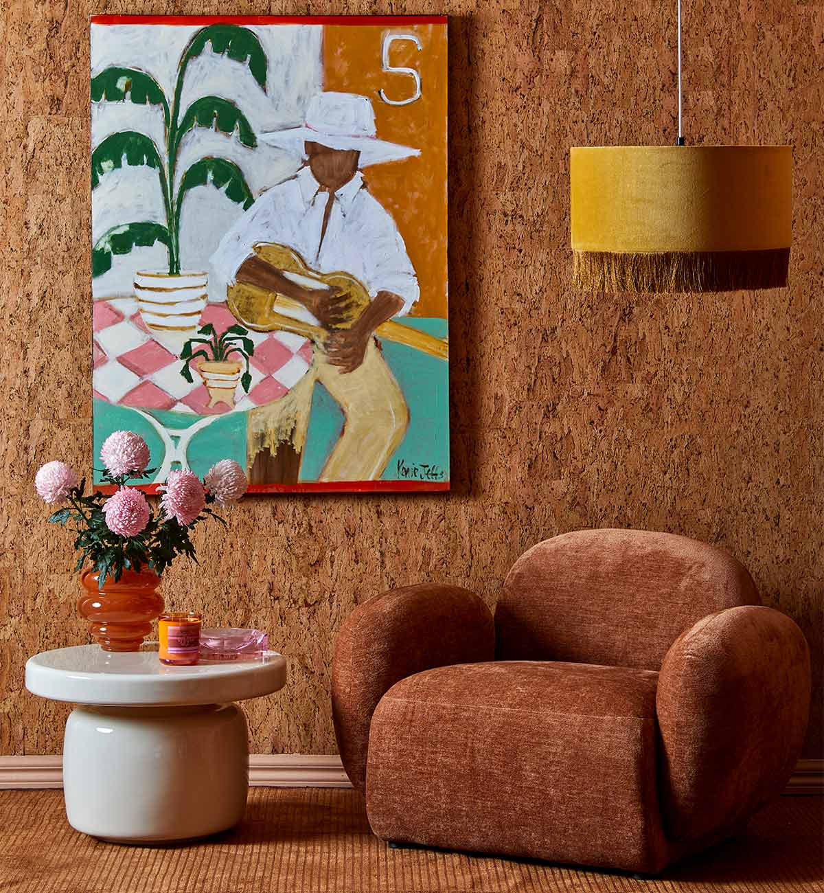 Brady Pendant Lamp In Mustard - Image 2