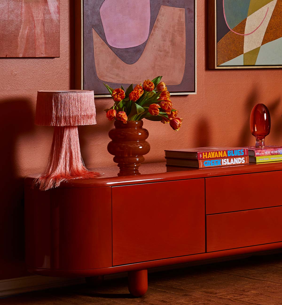 Florence Table Lamp In Blush - Image 5