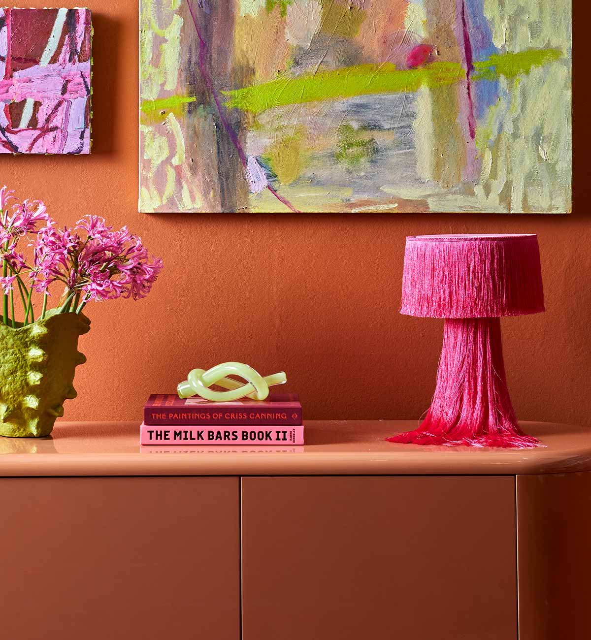Florence Table Lamp In Fuchsia - Image 2
