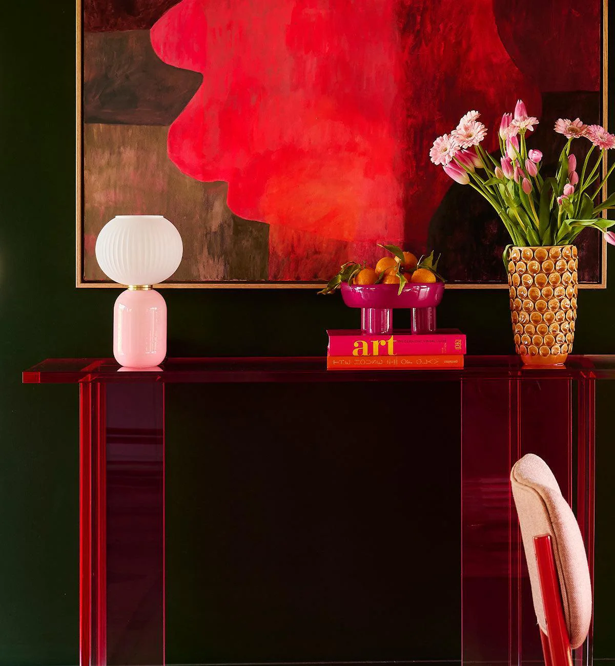 Frenchy Table Lamp in Blush - Image 2