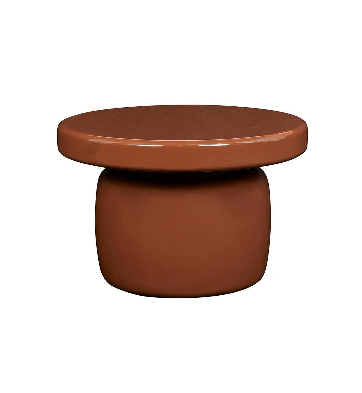 Halo Glossy Side Table In Espresso