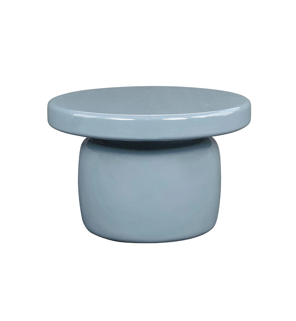 Halo Glossy Side Table in Powder Blue
