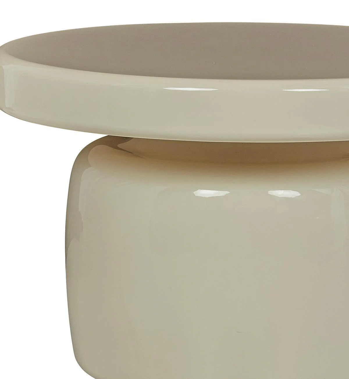 Halo Glossy Side Table In Tofu - Image 7