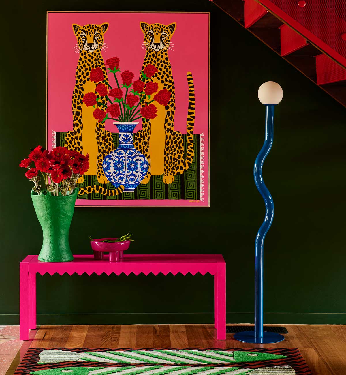 Squiggle Floor Lamp in Cobalt - Image 6