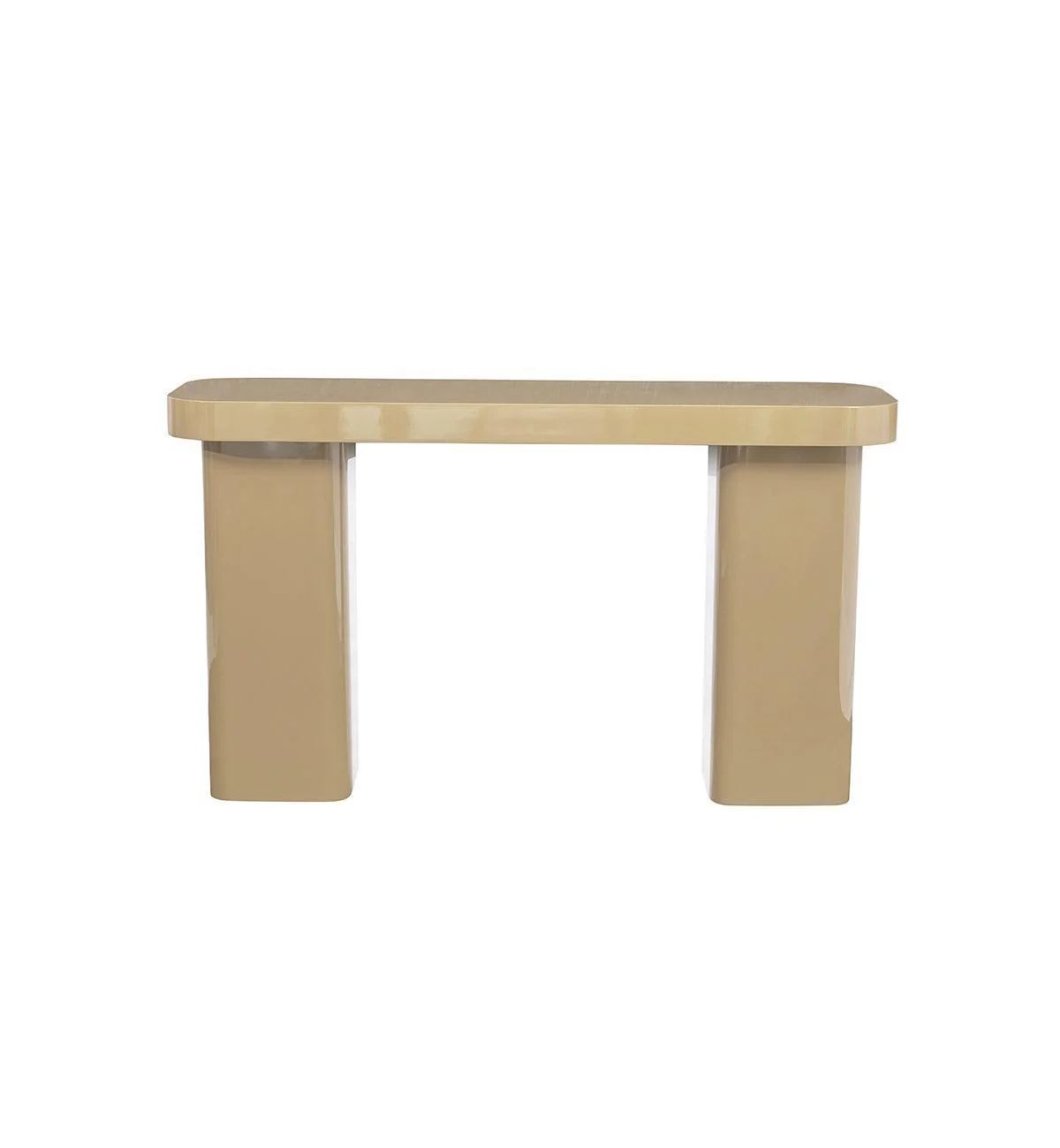 Juno Glossy Console in Croissant