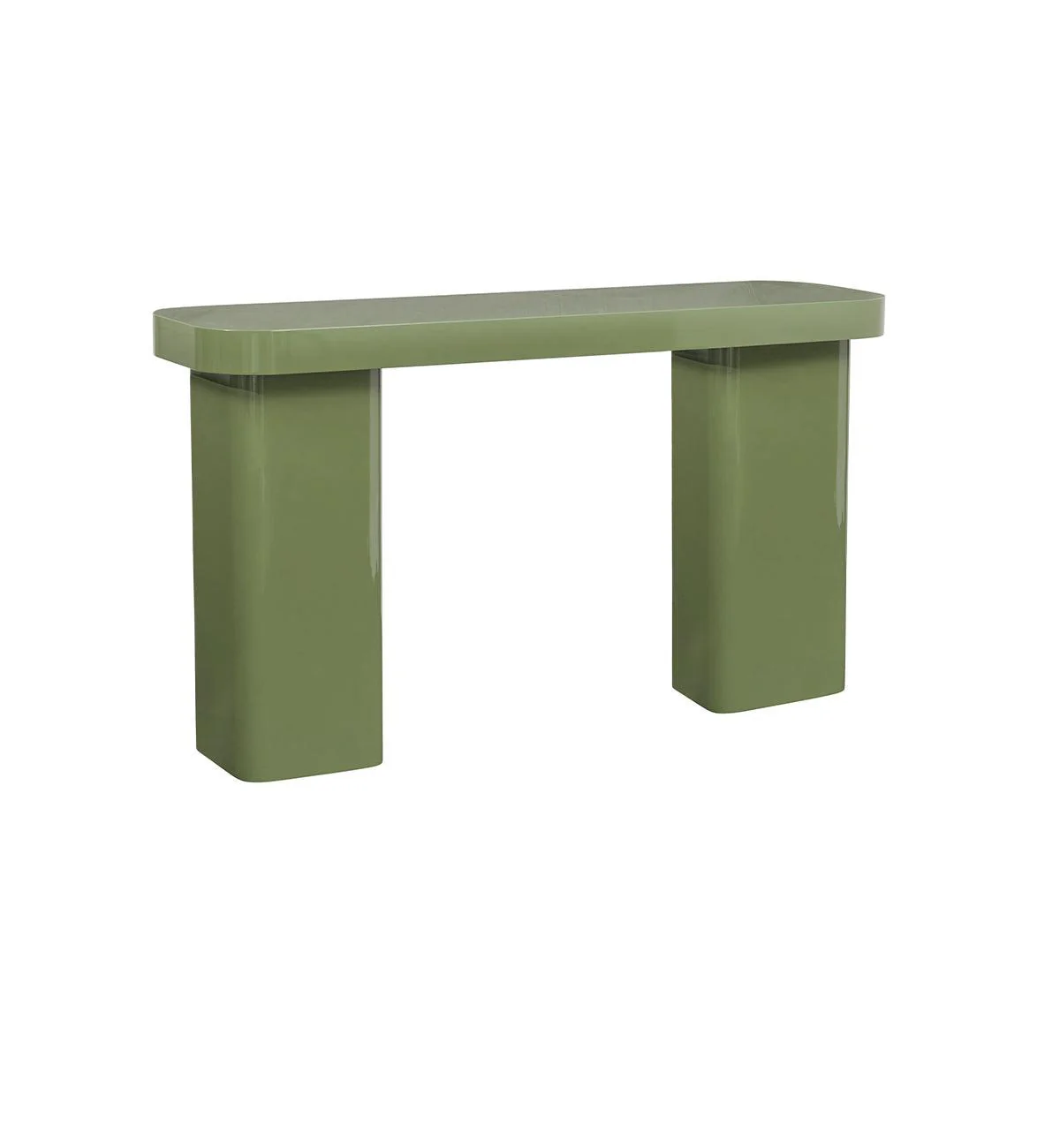 Juno Glossy Console in Olive - Image 2