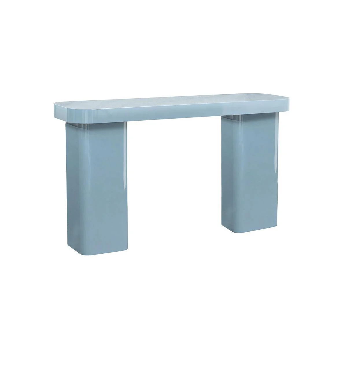 Juno Glossy Console in Powder Blue - Image 3