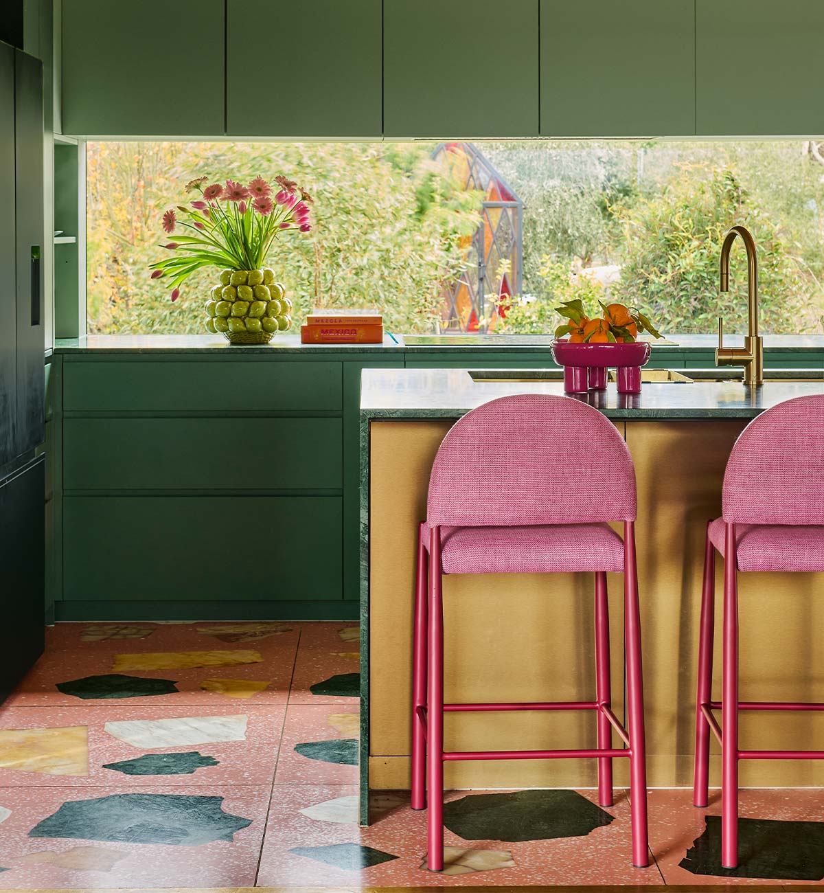 Lenny Bar Stool In Berry - Image 4