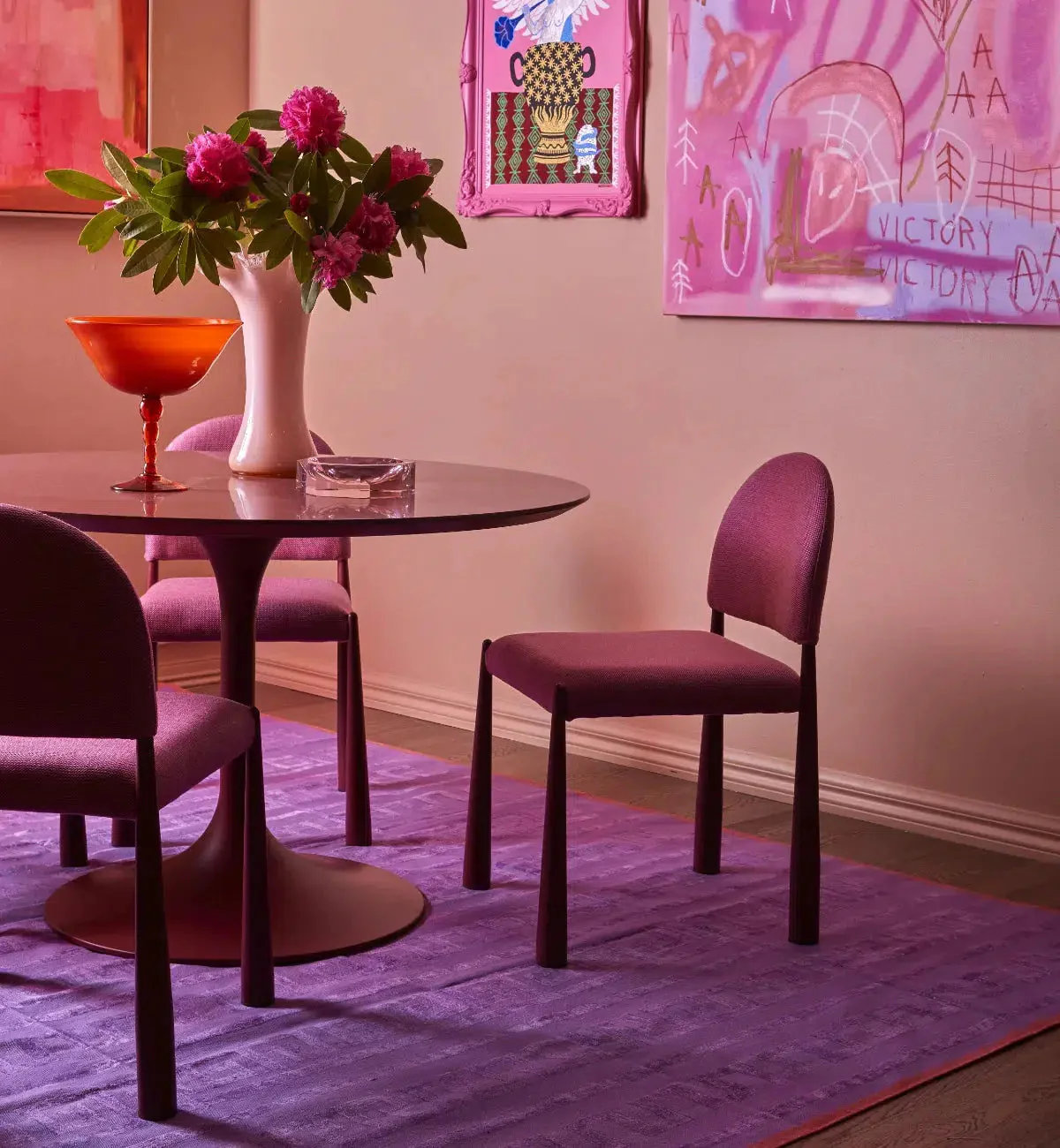 Lenny Dining Chair In Berry - Image 5