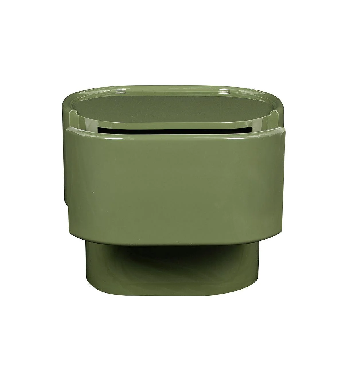 Lull Glossy Bedside Table In Olive - Image 3