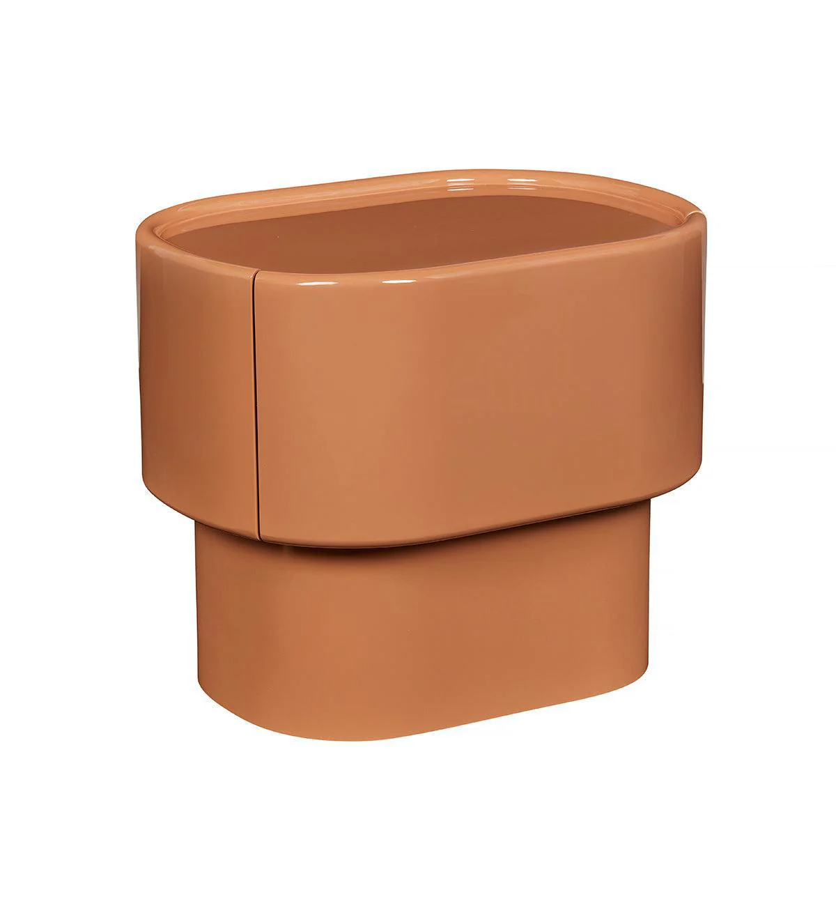 Lull Glossy Bedside Table In Sienna - Image 3