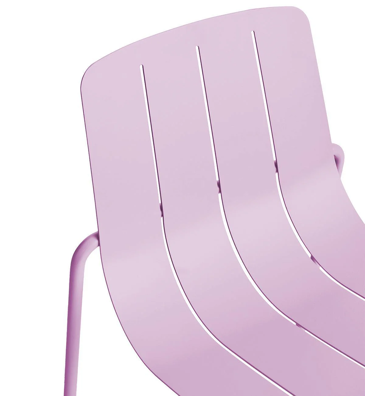 Outdoor Slim Dining Chair In Paloma Pink - Image 3
