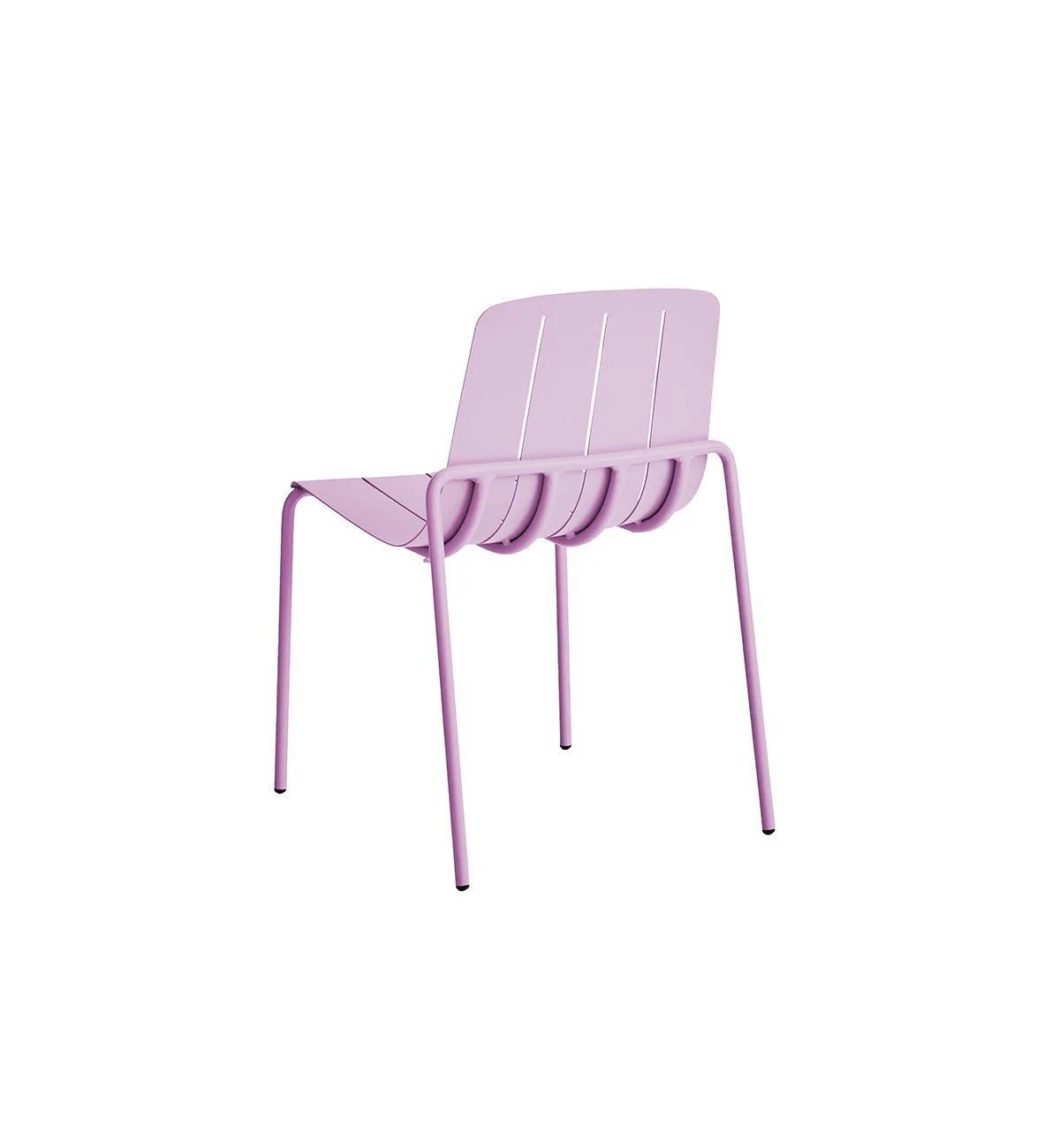 Outdoor Slim Dining Chair In Paloma Pink - Image 4