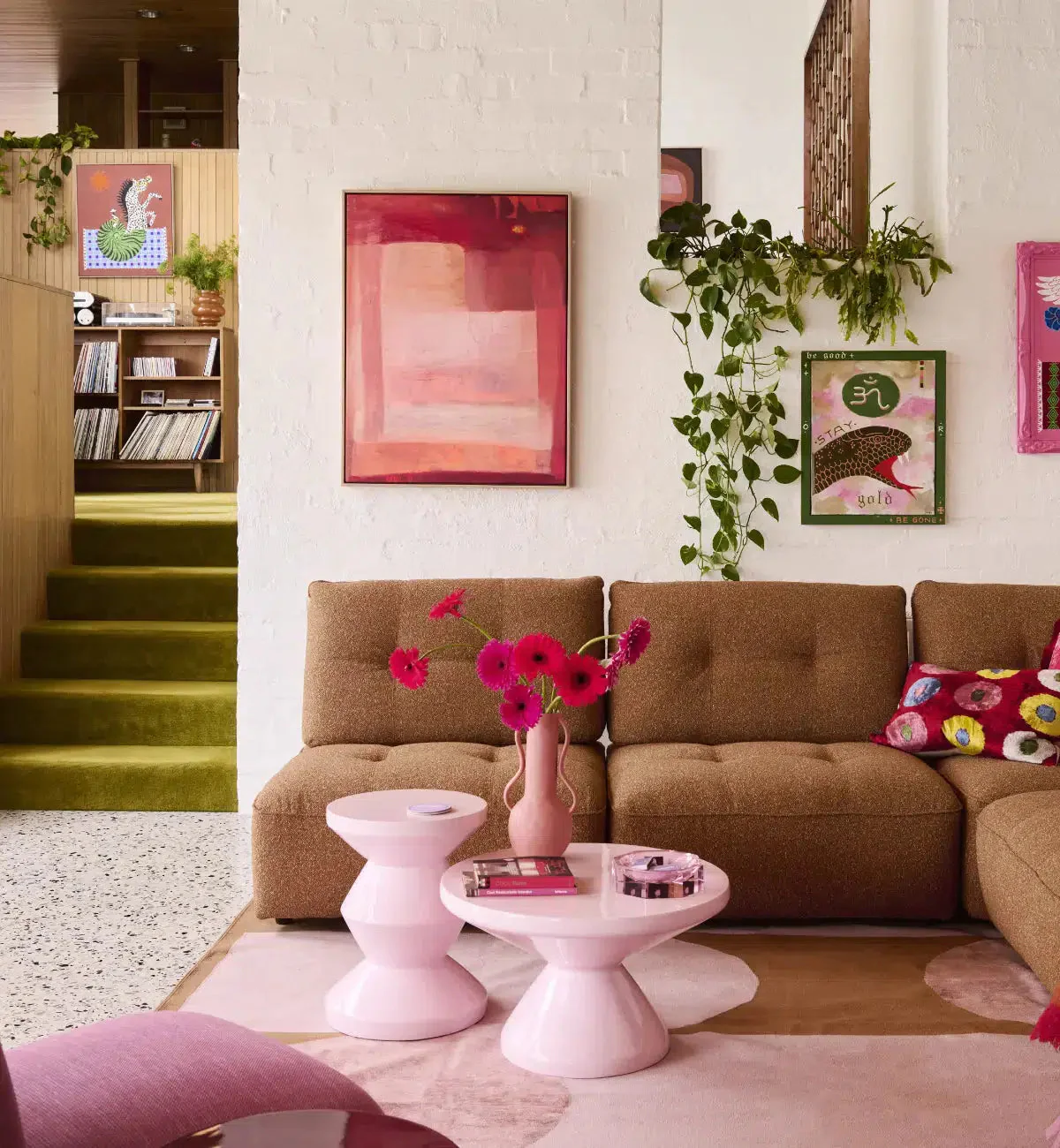 Roommate Sofa - 2 Piece Armless In Ginger - Image 4