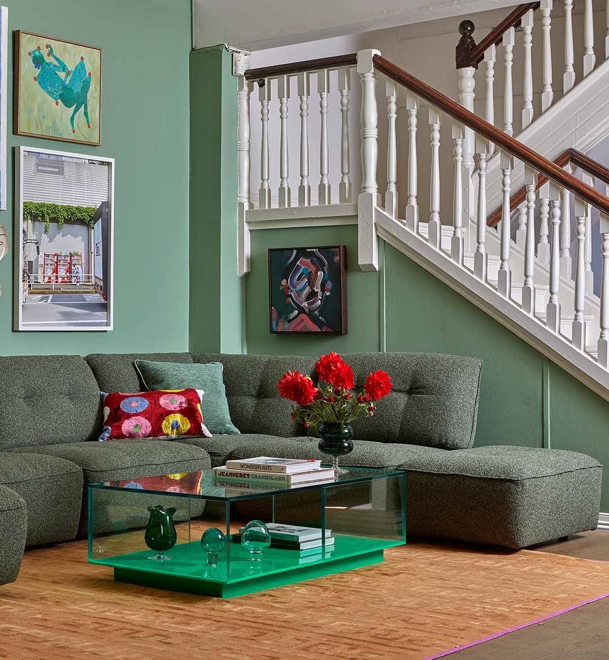Roommate Sofa - 2 Piece With Corner + Chaise In Forest - Image 2