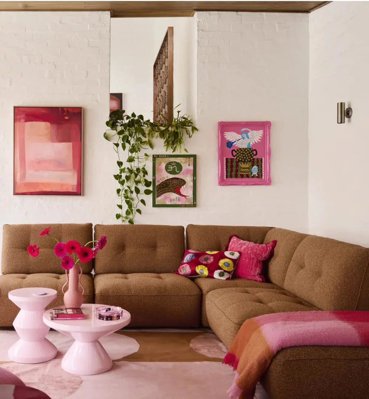 Roommate Sofa - 3 Piece Armless In Ginger - Image 4
