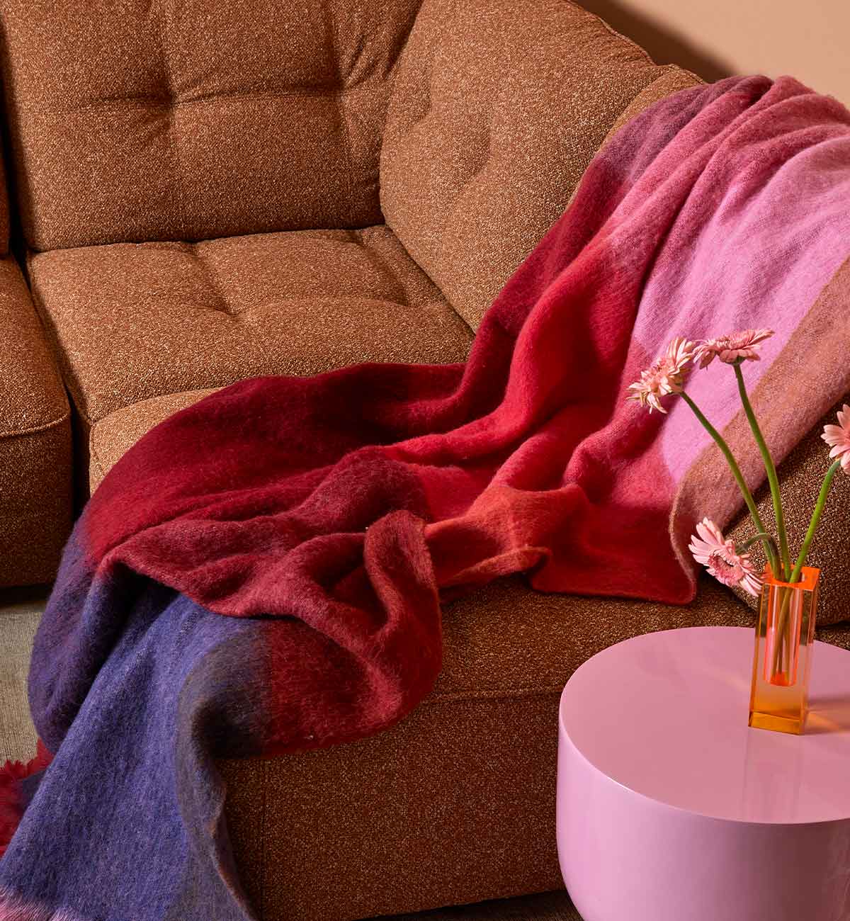 Roommate Sofa - 3 Piece Armless In Ginger - Image 8