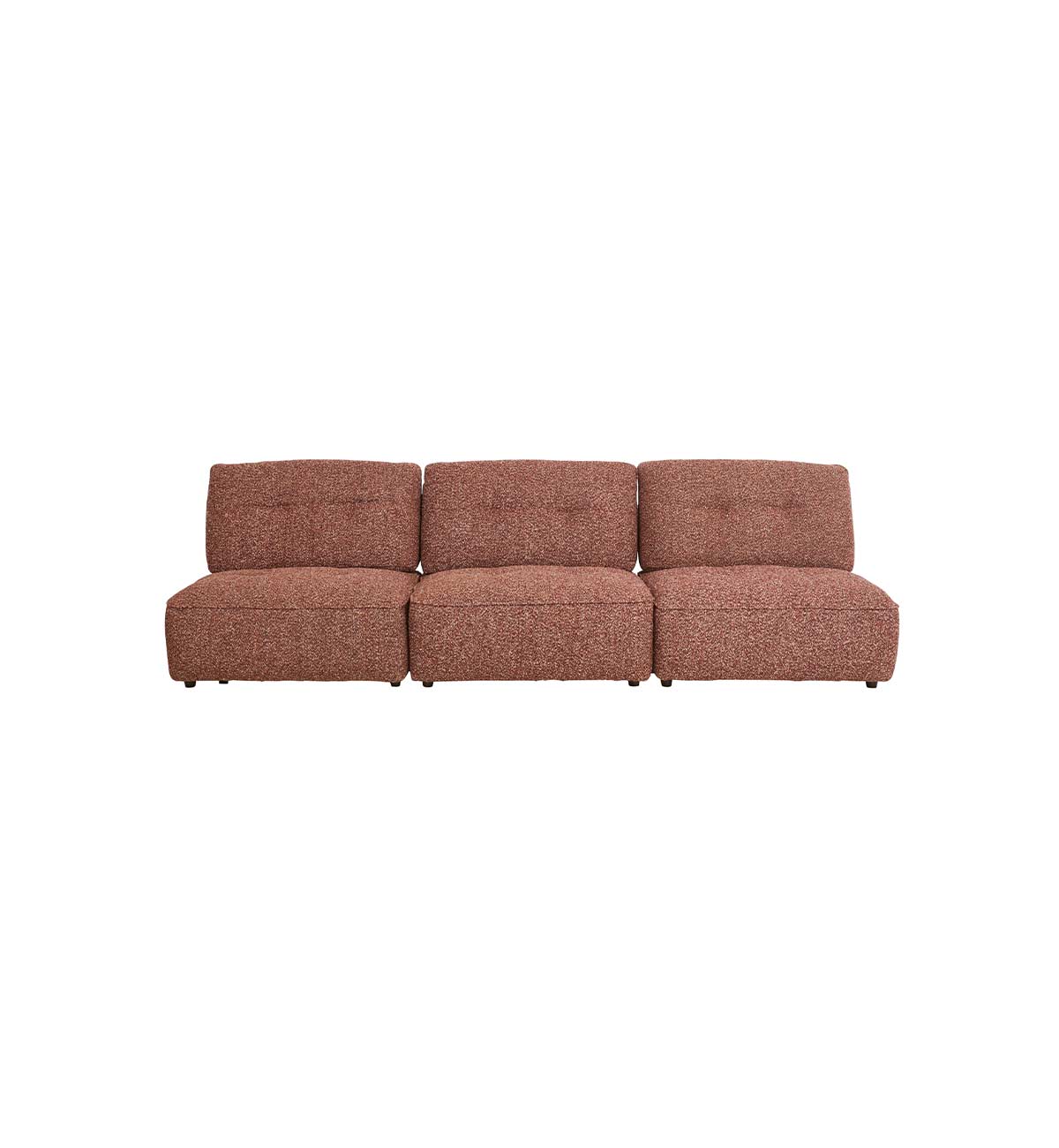 Roommate Sofa - 3 Piece Armless In Mulberry