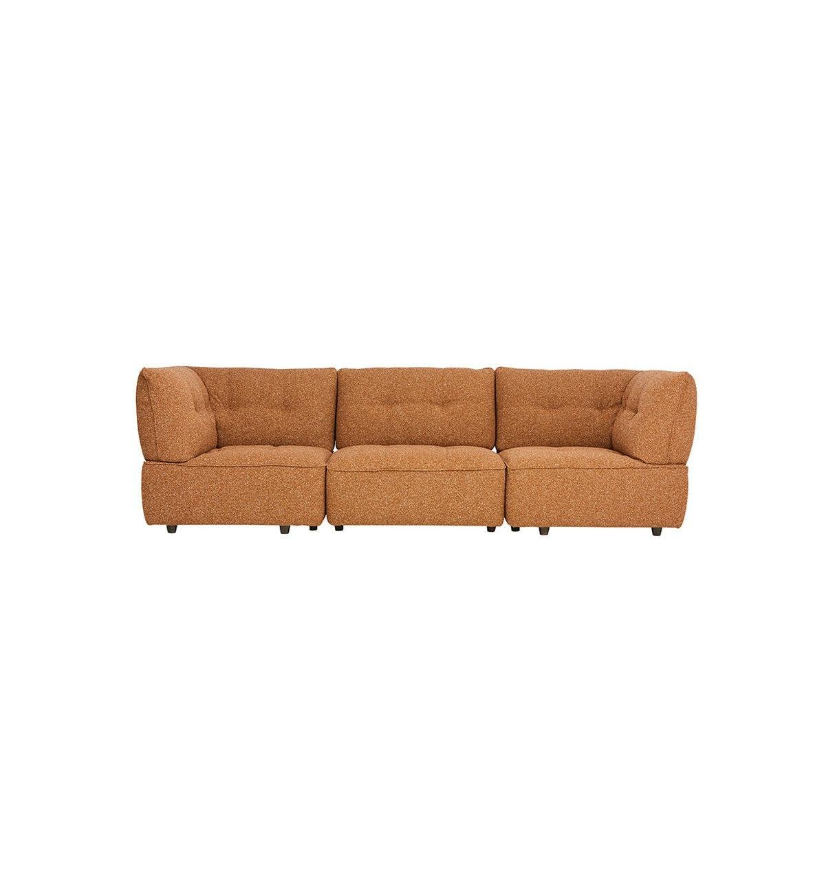 Roommate Sofa - 3 Piece With Corners In Ginger