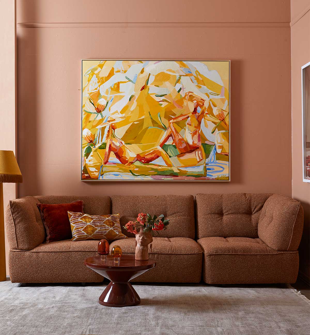Roommate Sofa - 3 Piece With Corners In Ginger - Image 2