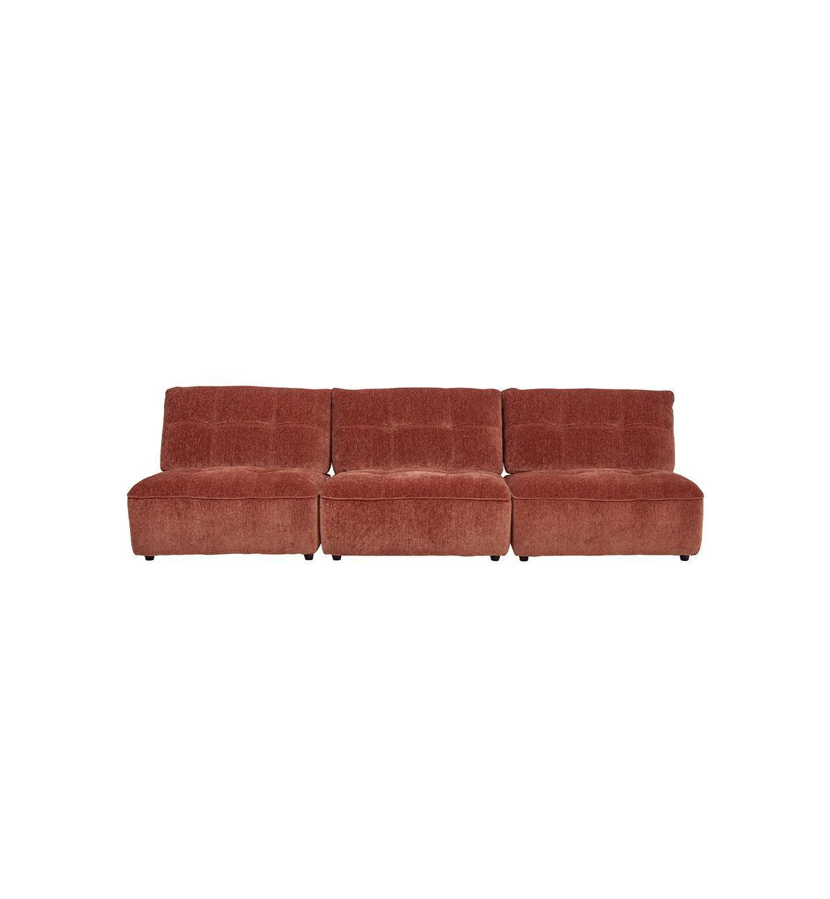 Roommate Sofa - 3 Piece Armless in Cinnabar