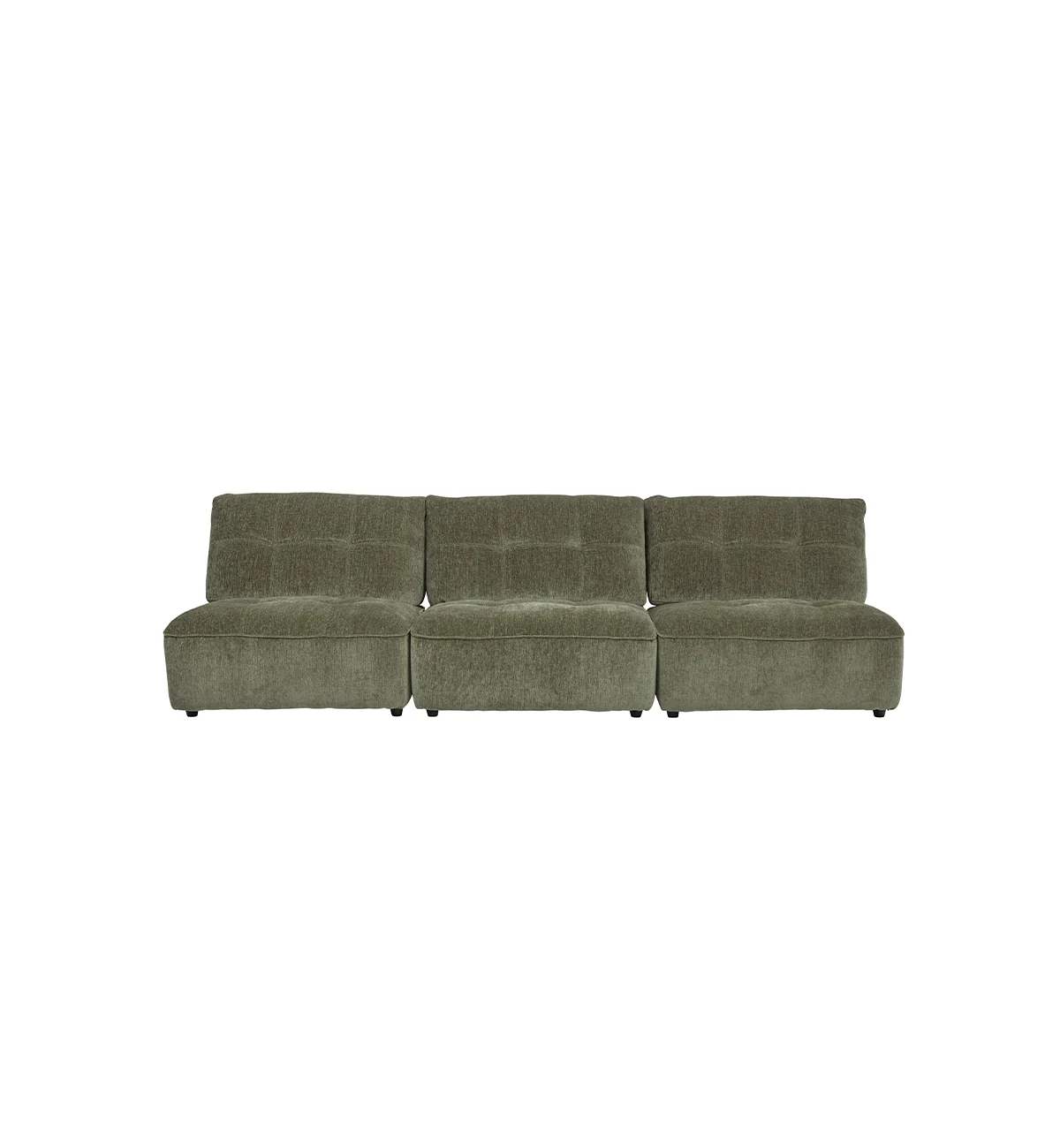 Roommate Sofa - 3 Piece Armless in Moss