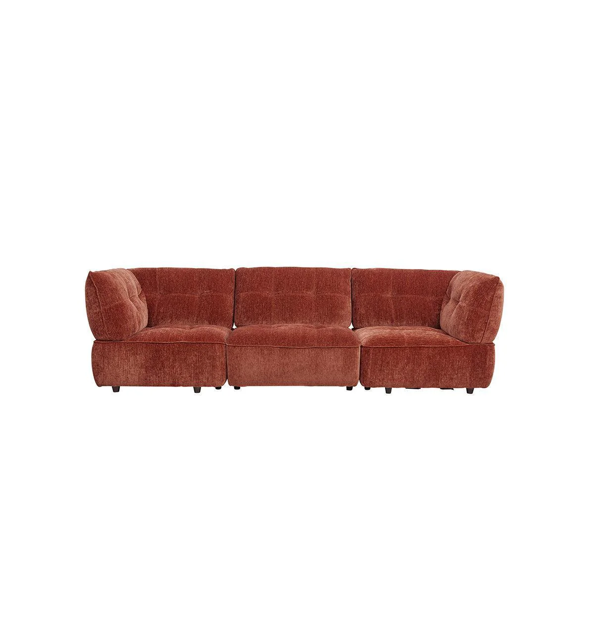 Roommate Sofa - 3 Piece with Corners in Cinnabar