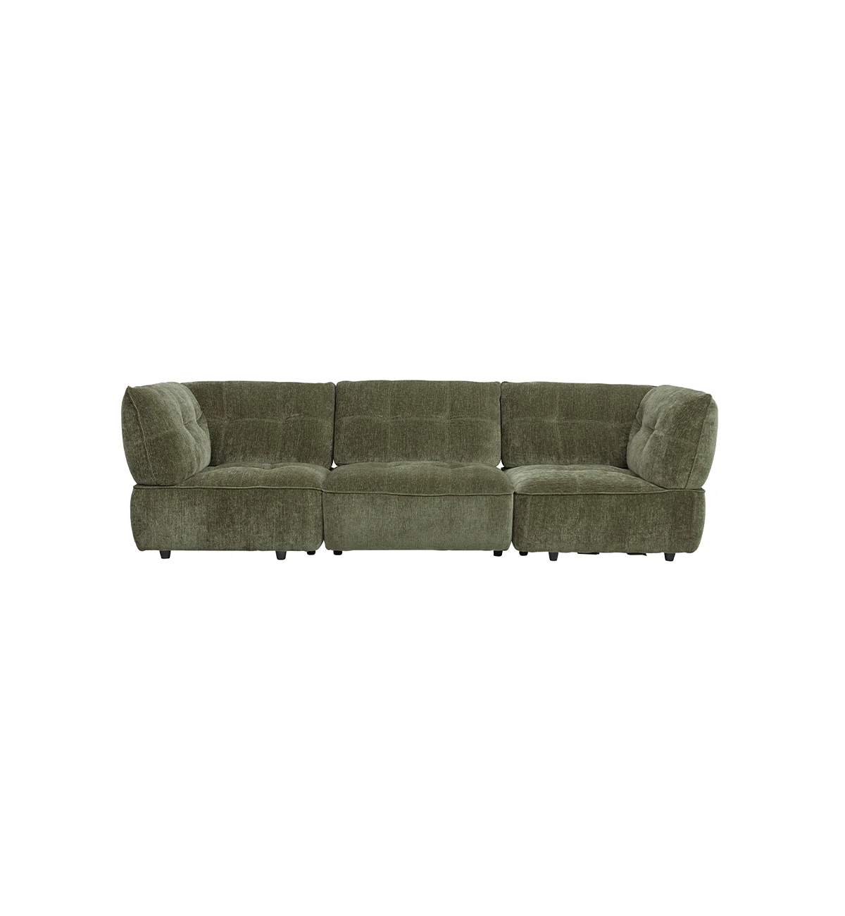 Roommate Sofa - 3 Piece with Corners in Moss