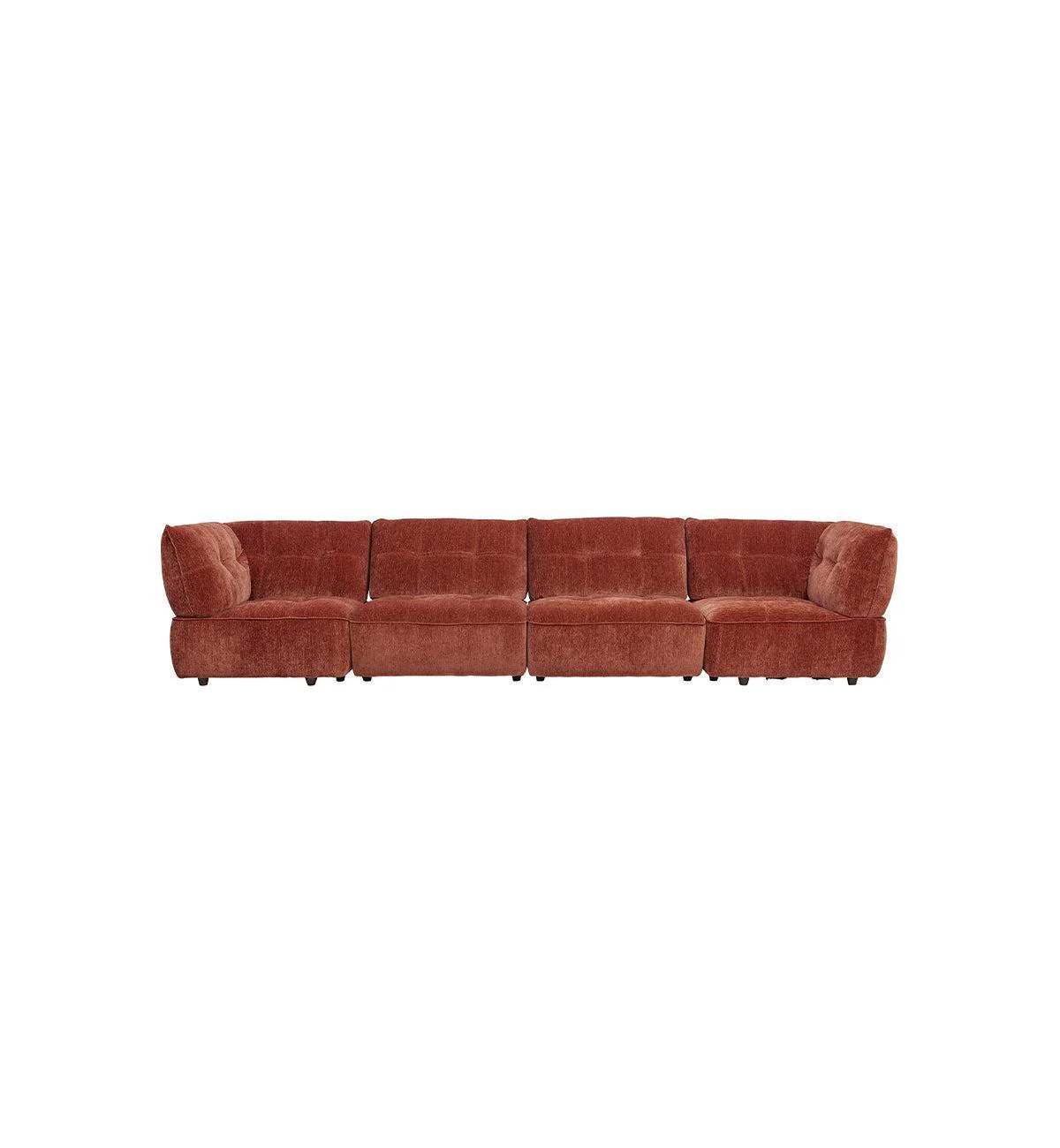 Roommate Sofa - 4 Piece with Corners in Cinnabar