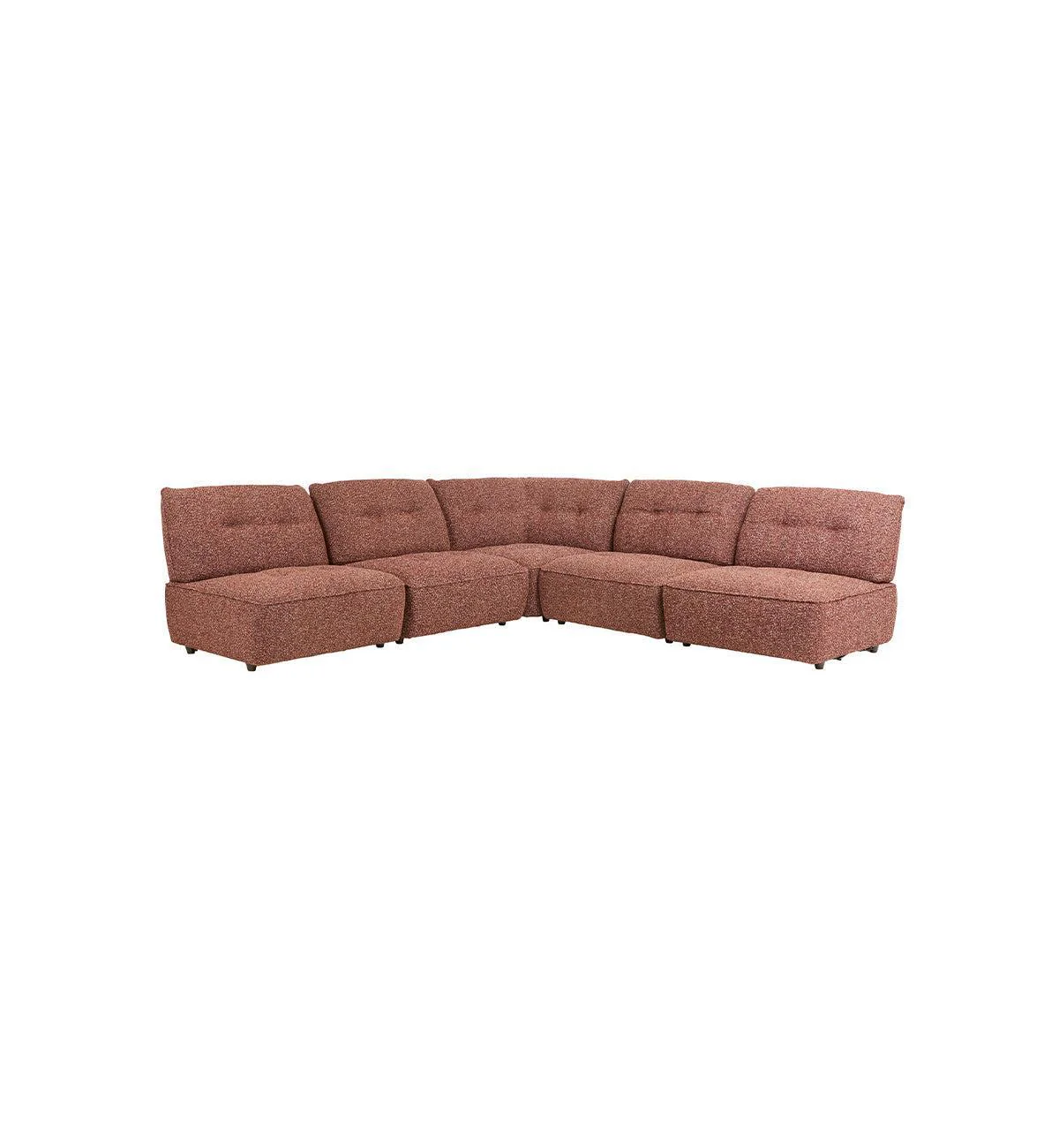 Roommate Sofa - 5 Piece L-shape Armless In Mulberry