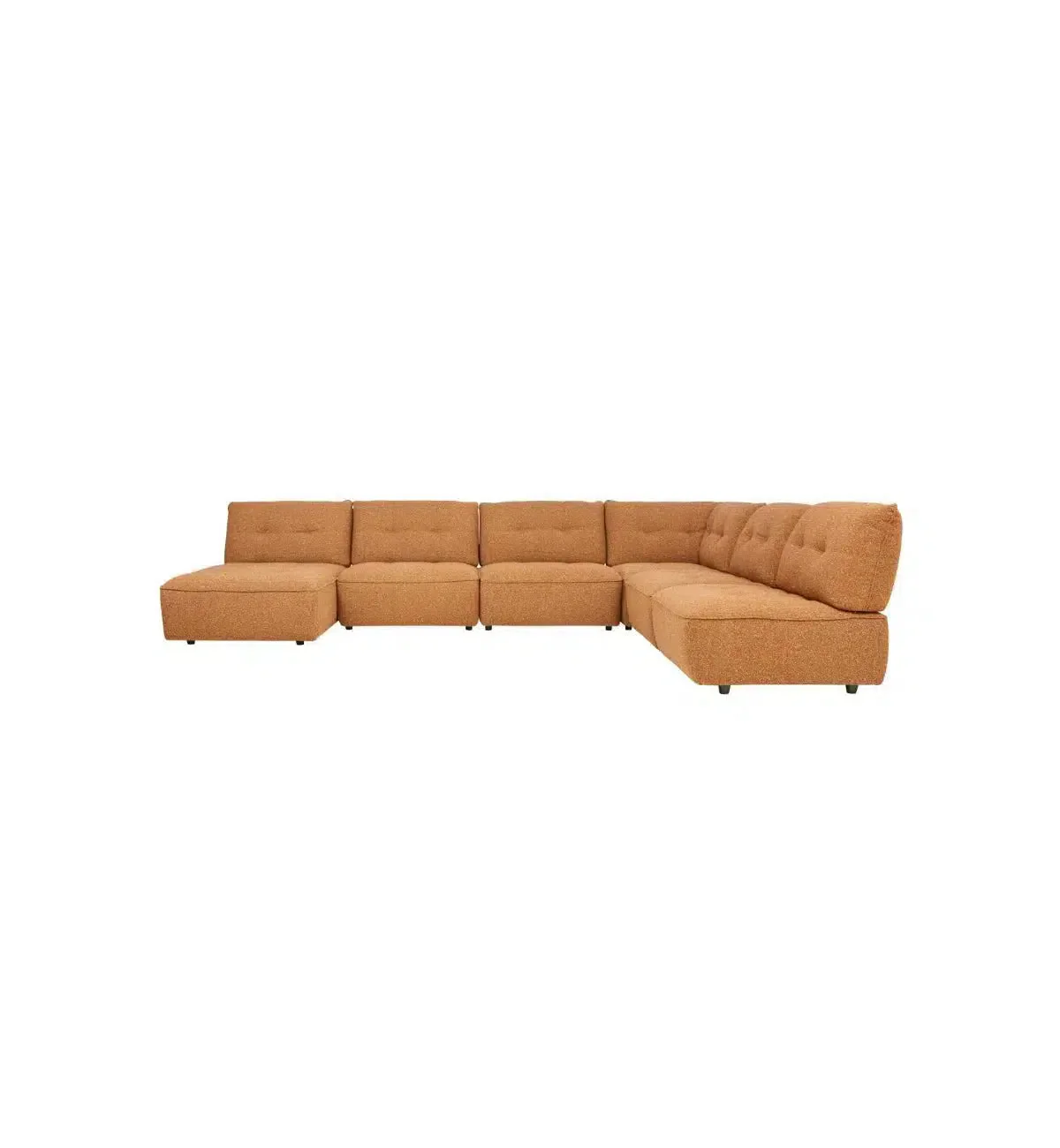 Roommate Sofa - 5 Piece L-Shape + Chaise In Ginger