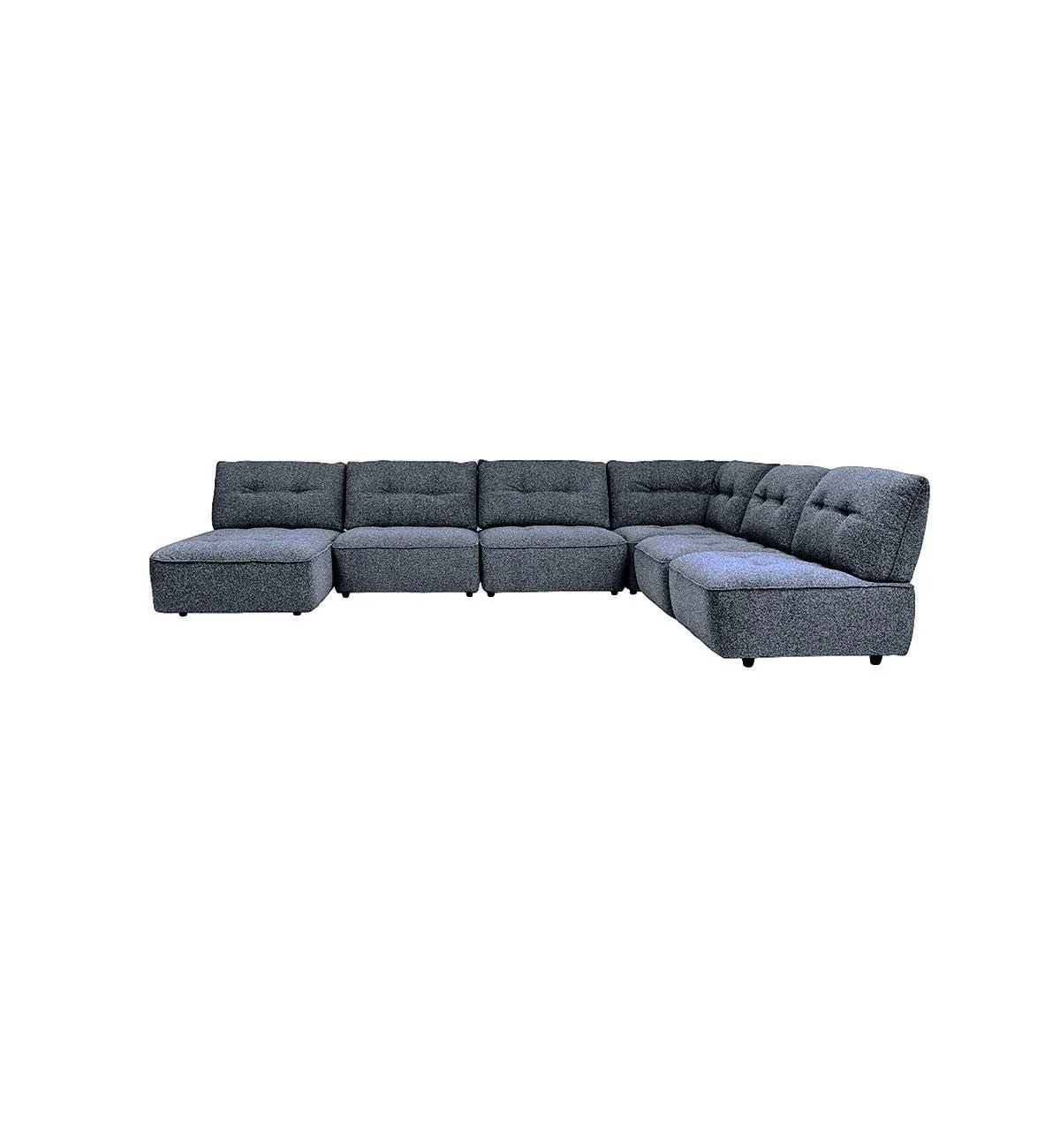 Roommate Sofa - 5 Piece L-Shape + Chaise In Indigo