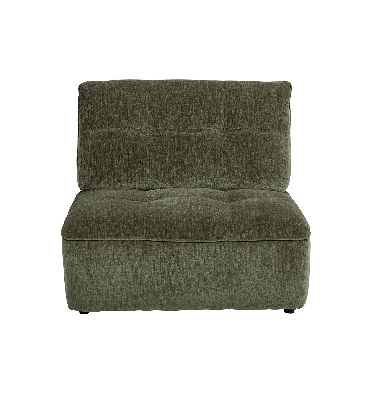 Roommate Sofa - 5 Piece L-Shape Armless in Moss - Image 2