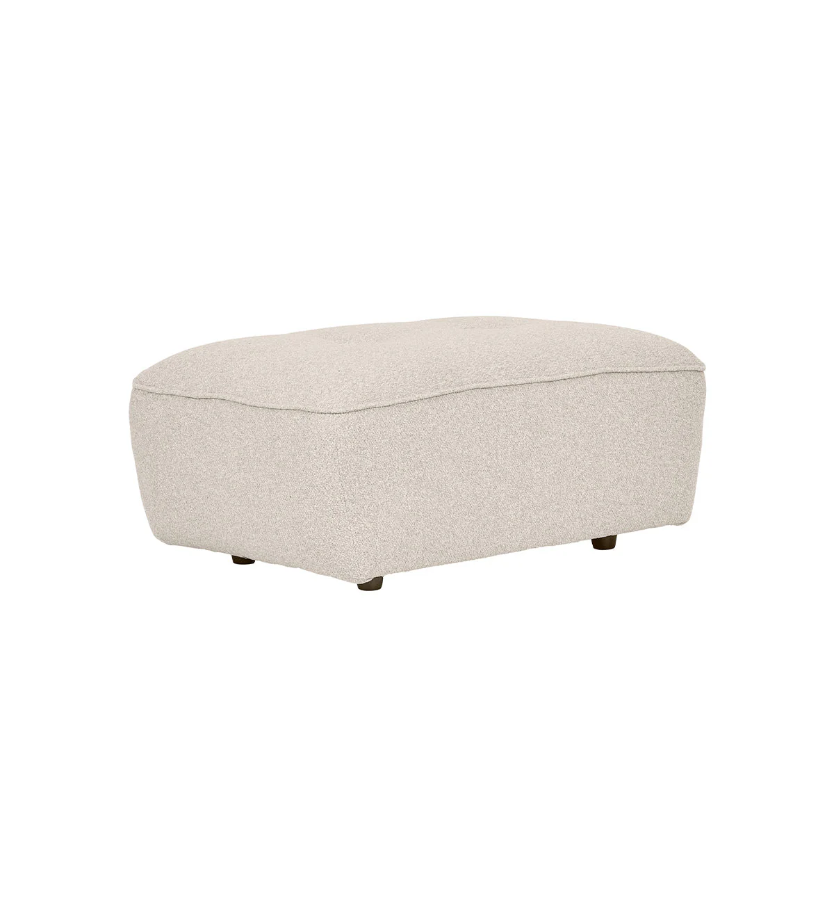 Roommate Sofa - Rectangle Ottoman In Ecru - Image 3
