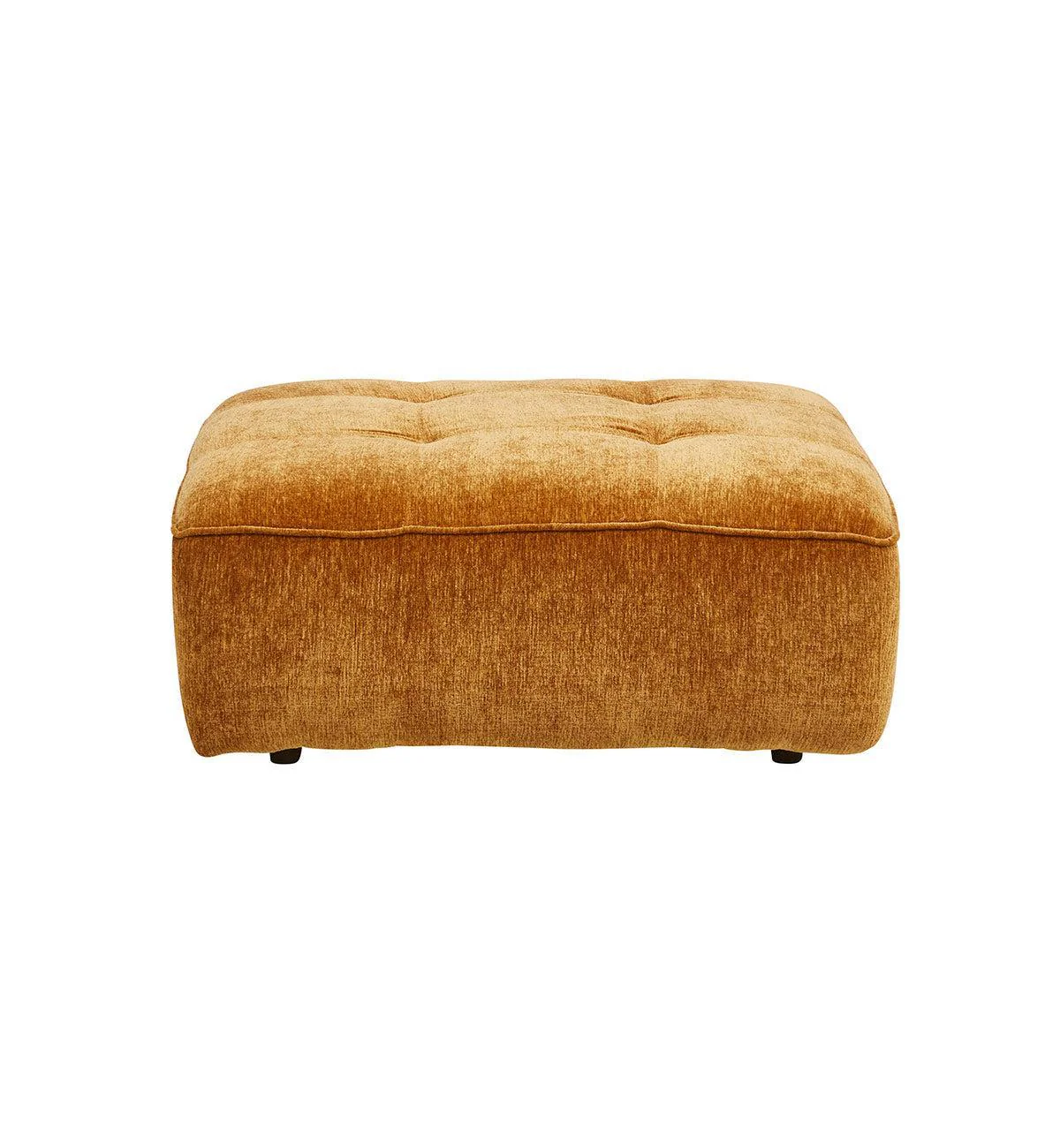 Roommate Sofa - Square Ottoman in Honey