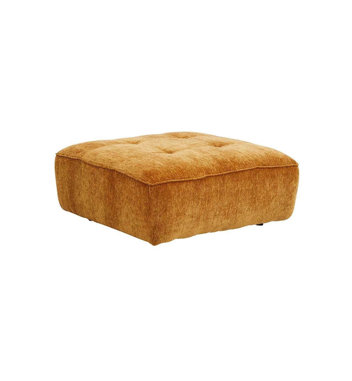 Roommate Sofa - Square Ottoman in Honey - Image 4