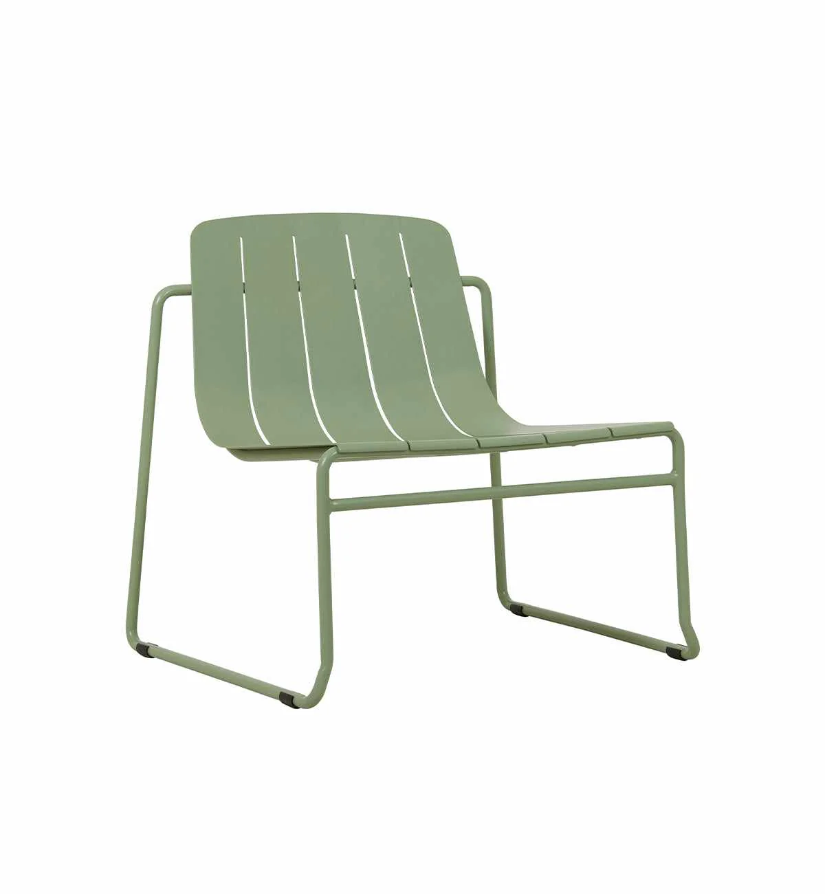 Slim Lounge Chair In Moss