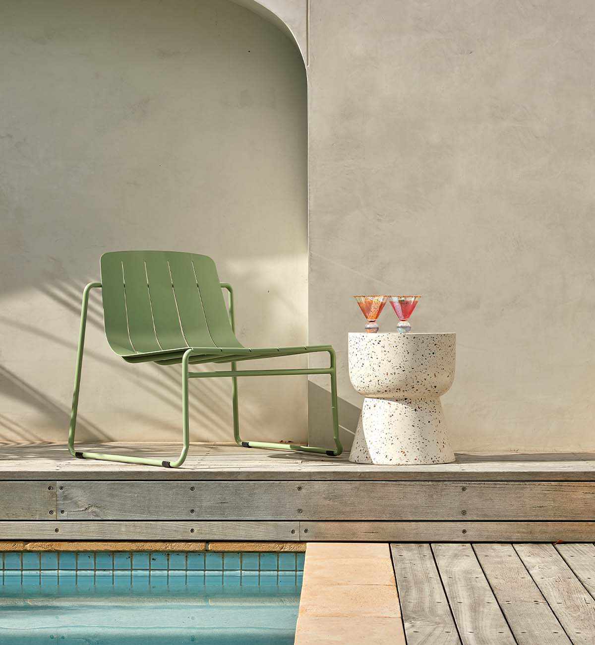 Slim Lounge Chair In Moss - Image 3