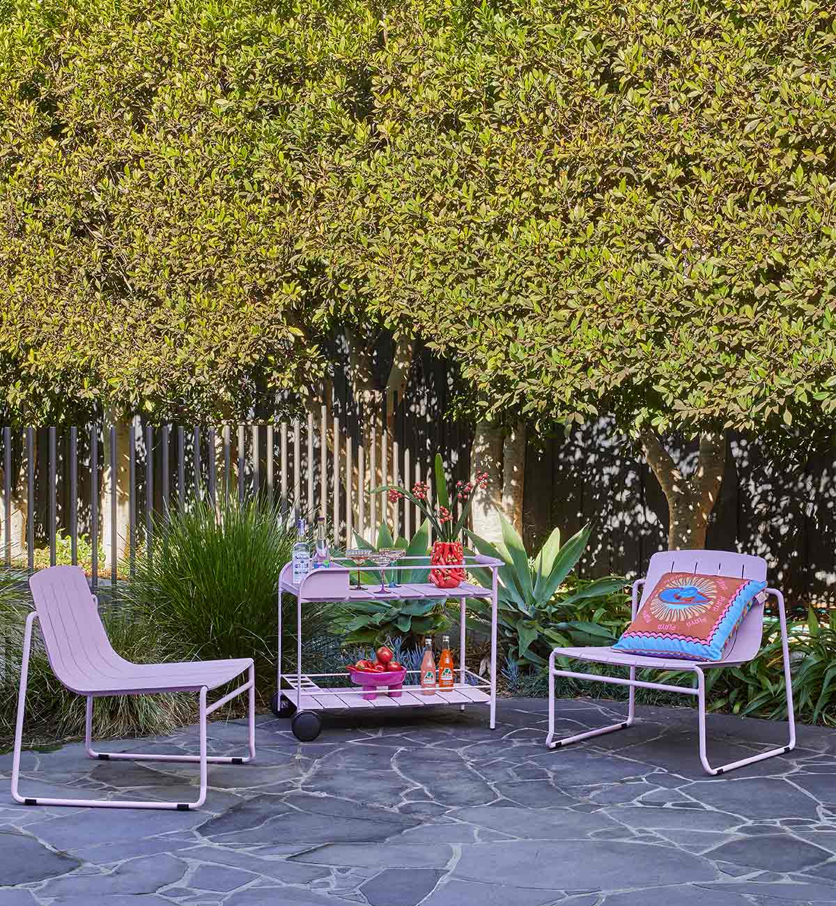 Slim Lounge Chair In Paloma Pink - Image 3
