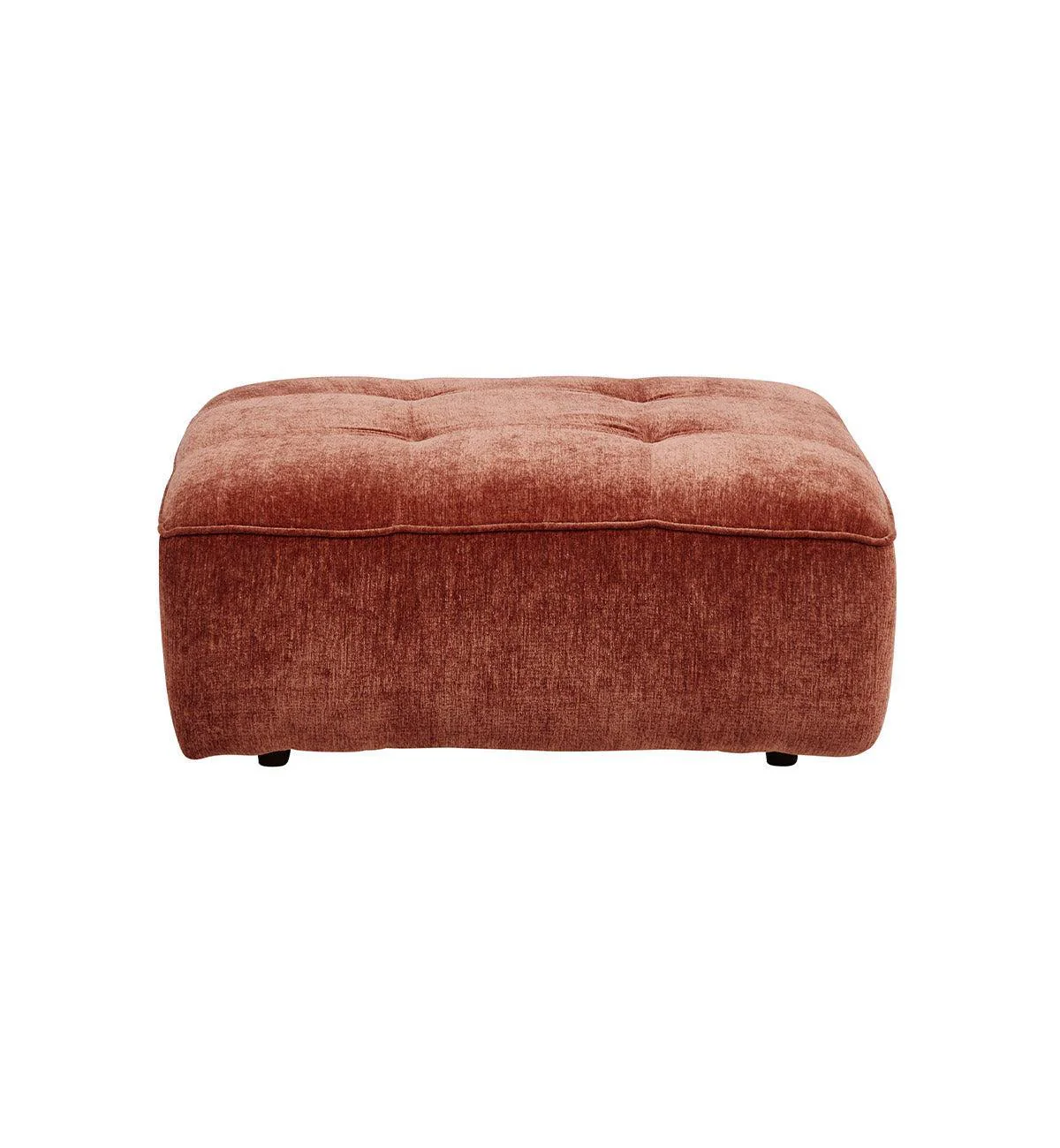 Roommate Sofa - Square Ottoman in Cinnabar