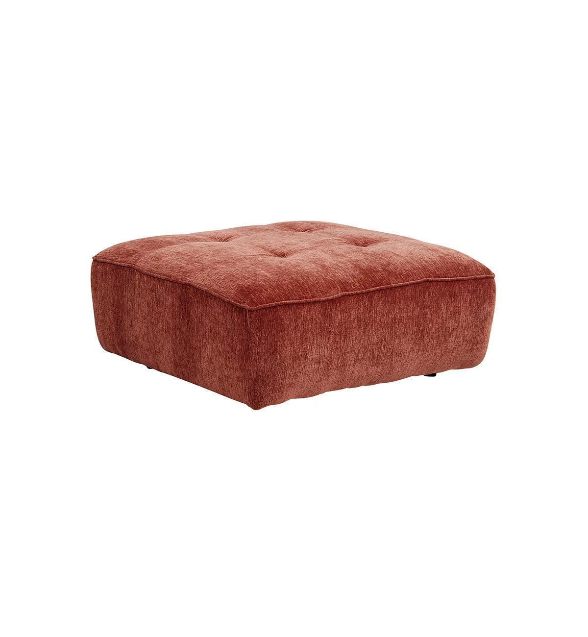 Roommate Sofa - Square Ottoman in Cinnabar - Image 2
