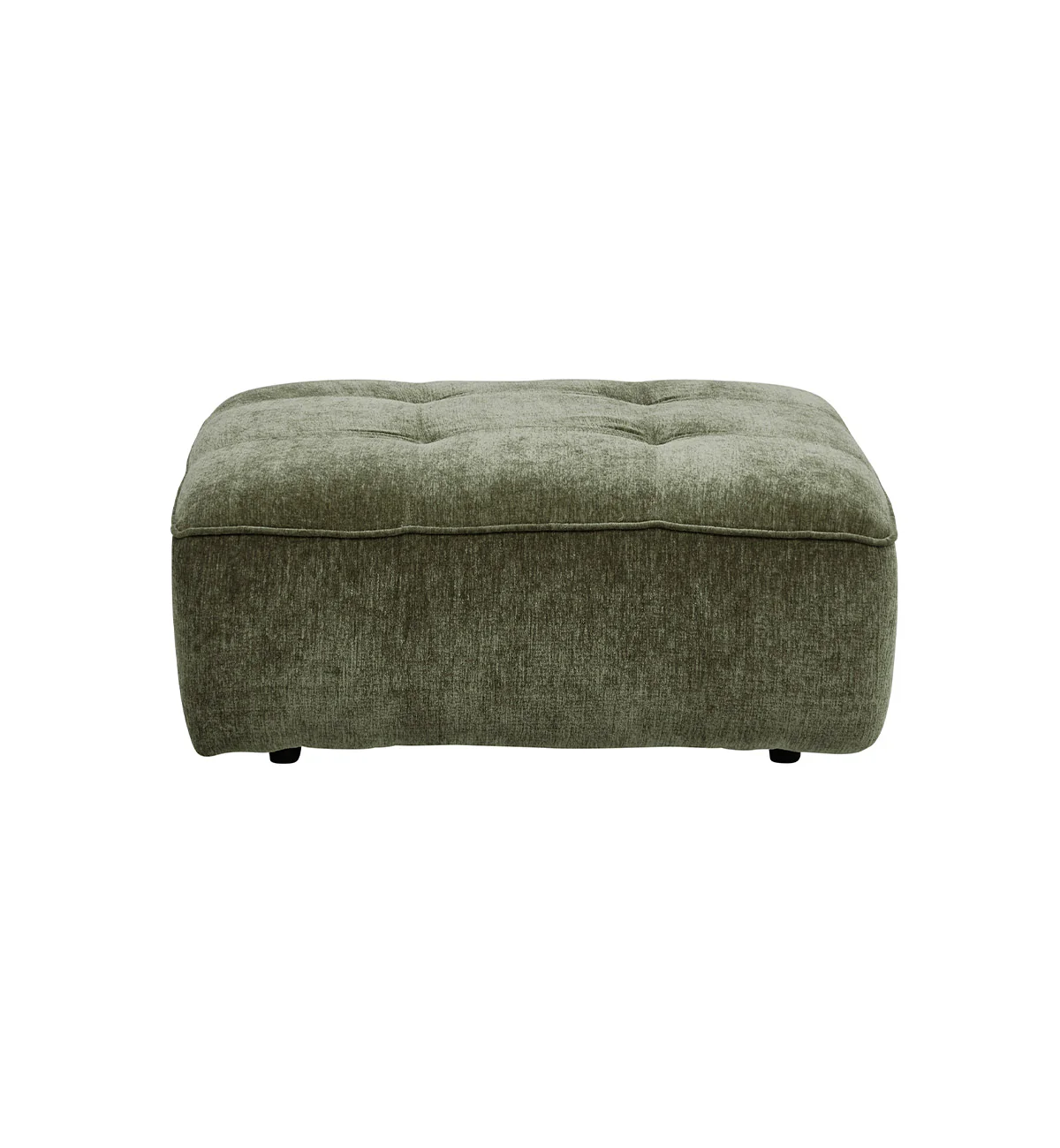 Roommate Sofa - Square Ottoman in Moss