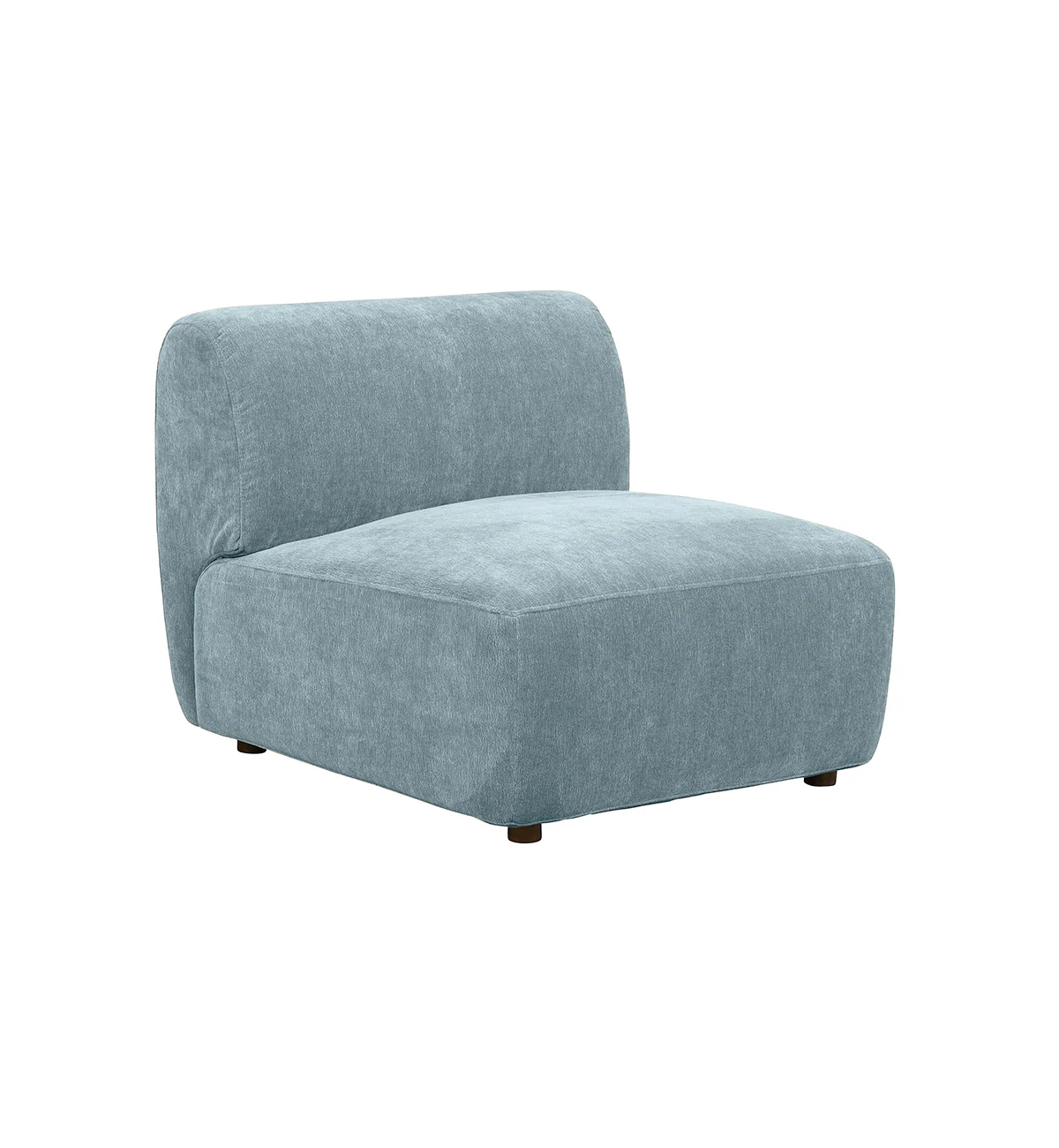 Sunday Sofa - Armless Chair in Powder Blue - Image 3