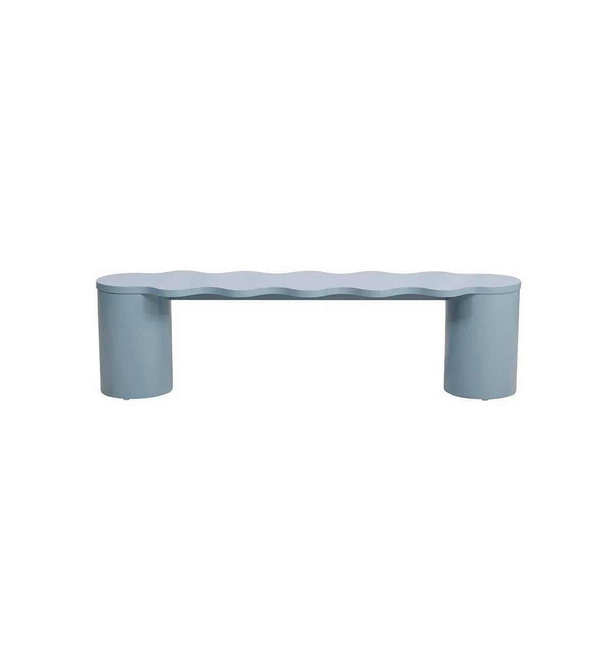Squiggle Bench in Powder Blue