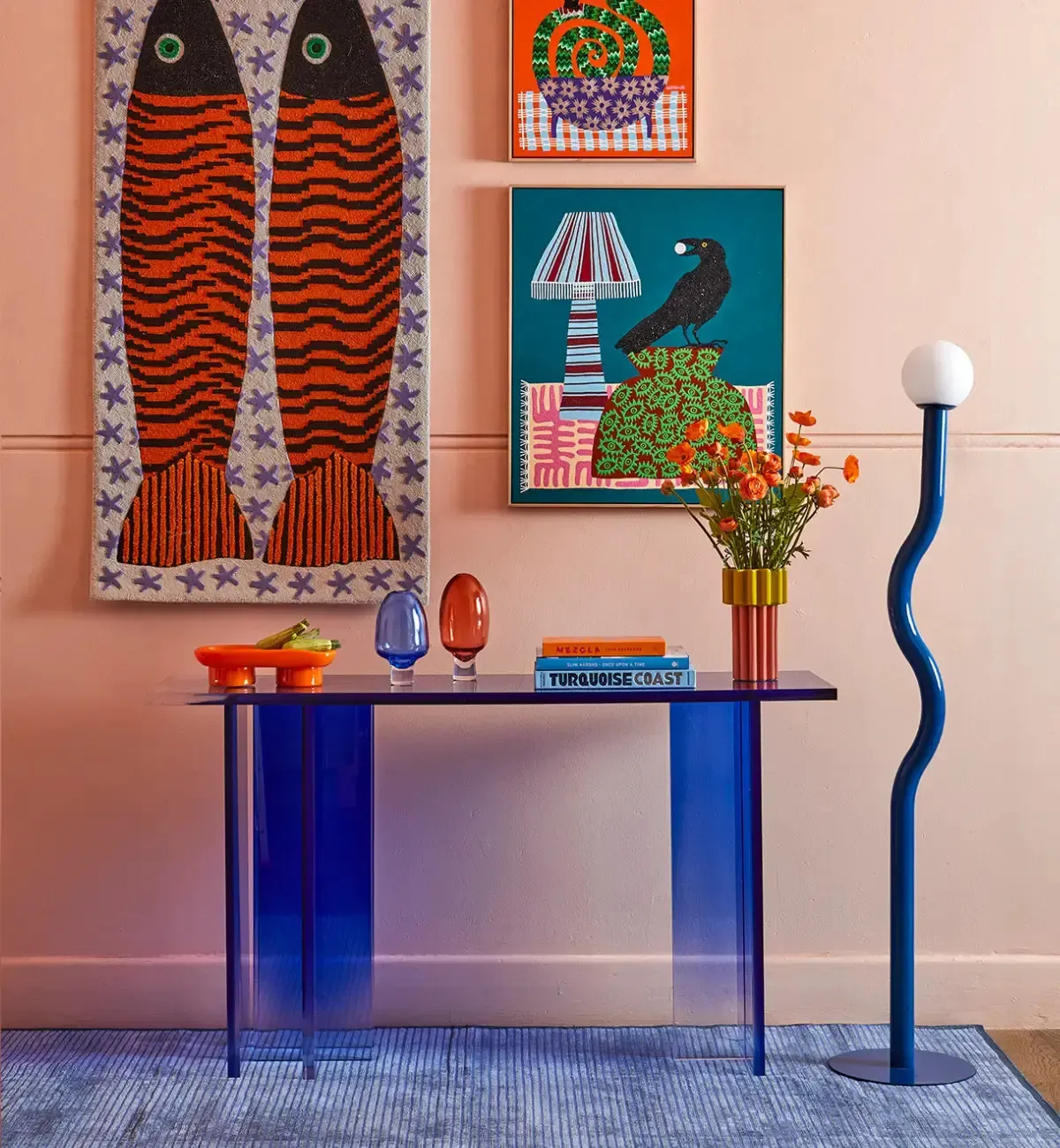 Squiggle Floor Lamp in Cobalt - Image 3